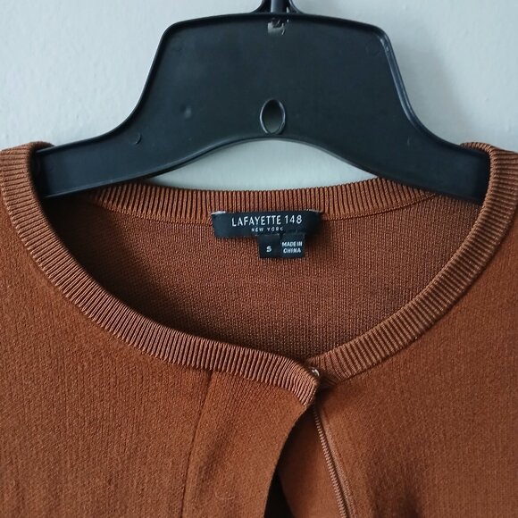Lafayette 148 New York Women's Cardigan Button Long Sleeve Brown Size Small - Picture 2 of 11